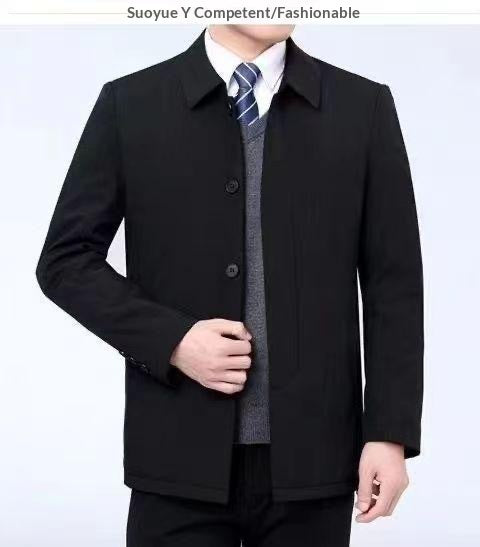 AutumnWinter Cotton-Padded Thickened Casual Jacket For Middle-Aged Men