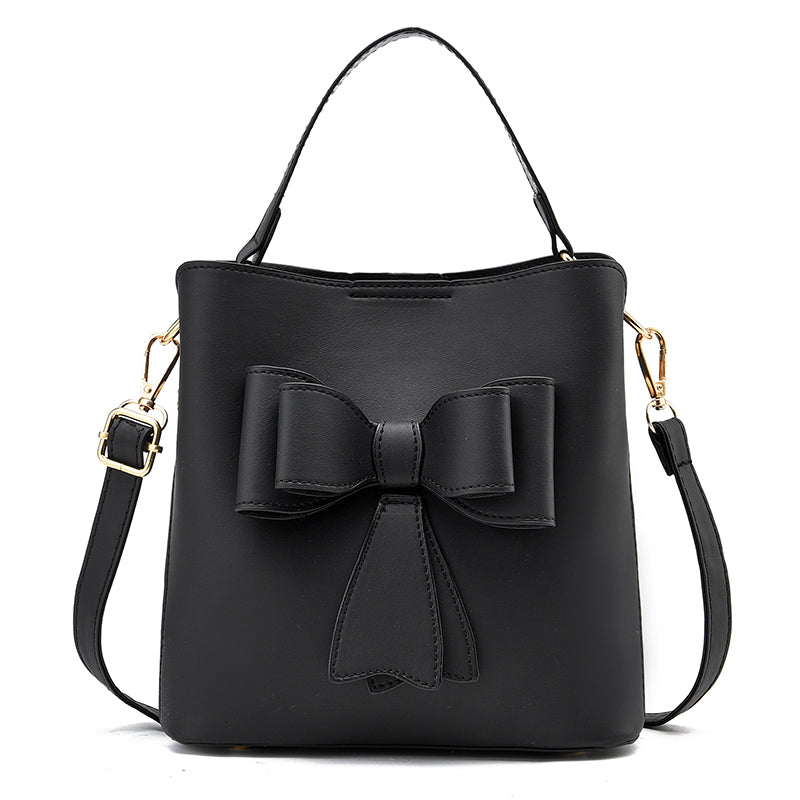 Classic Bucket Bow Women's Crossbody Bag - Large Capacity Portable Women's Handbag