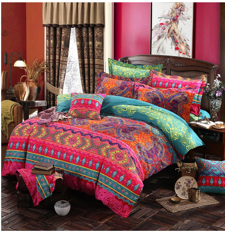 Printing Kit Cotton Ethnic Style, Bedding, Home Textiles, Three Quilt Covers