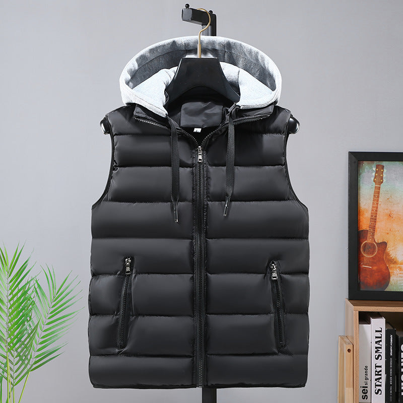 Mens Thickened Cotton Vest For Fall And Winter