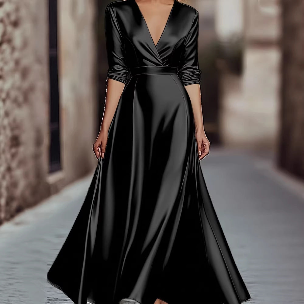 French-style Elegant Subtly Luxurious V-neck Dress With A Premium Feel