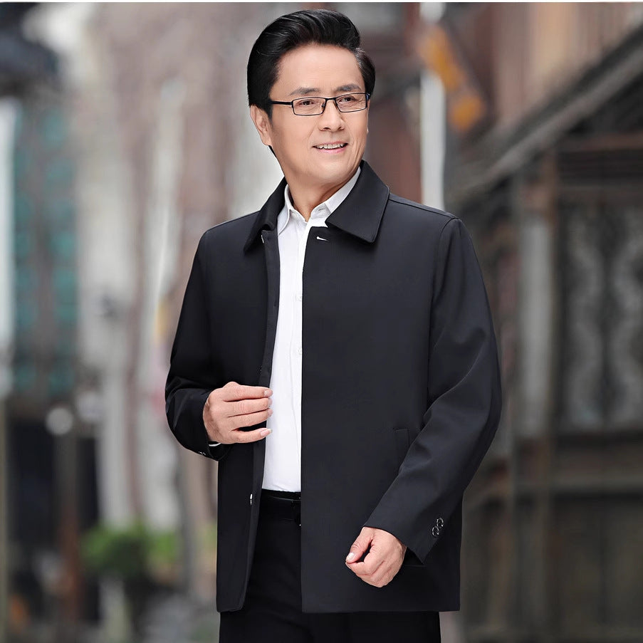 AutumnWinter Cotton-Padded Thickened Casual Jacket For Middle-Aged Men