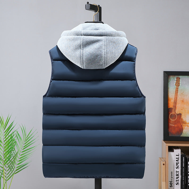 Mens Thickened Cotton Vest For Fall And Winter