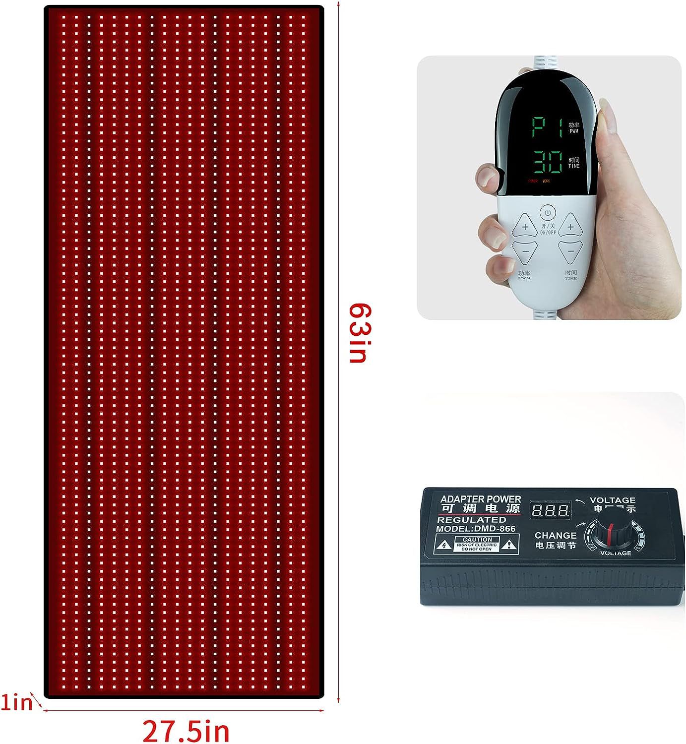 Oversized Red Light Dual Wavelength Far Infrared Mattress Fat Thermal Body Shaping Belt Pain Relief