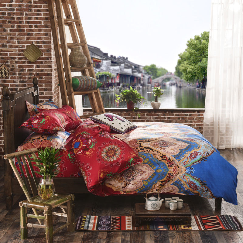 Printing Kit Cotton Ethnic Style, Bedding, Home Textiles, Three Quilt Covers