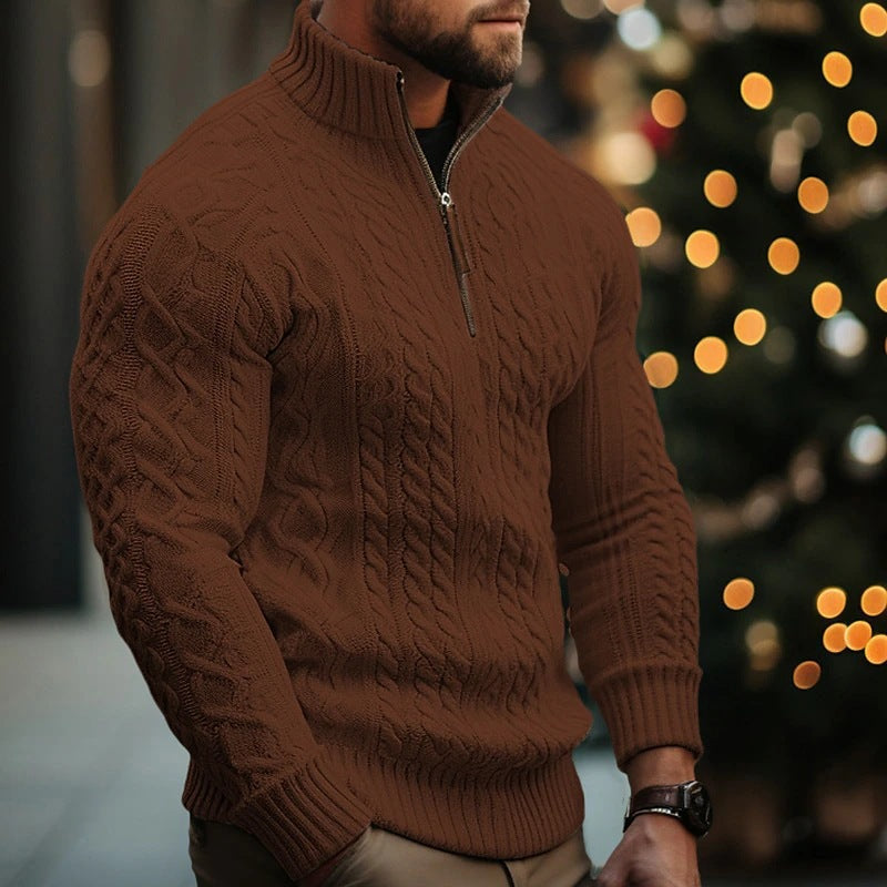 Men'S Sweater Half Zip Coat