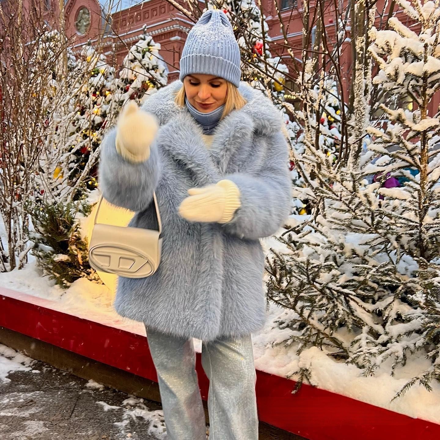 Mid-Length Faux Fur Coat