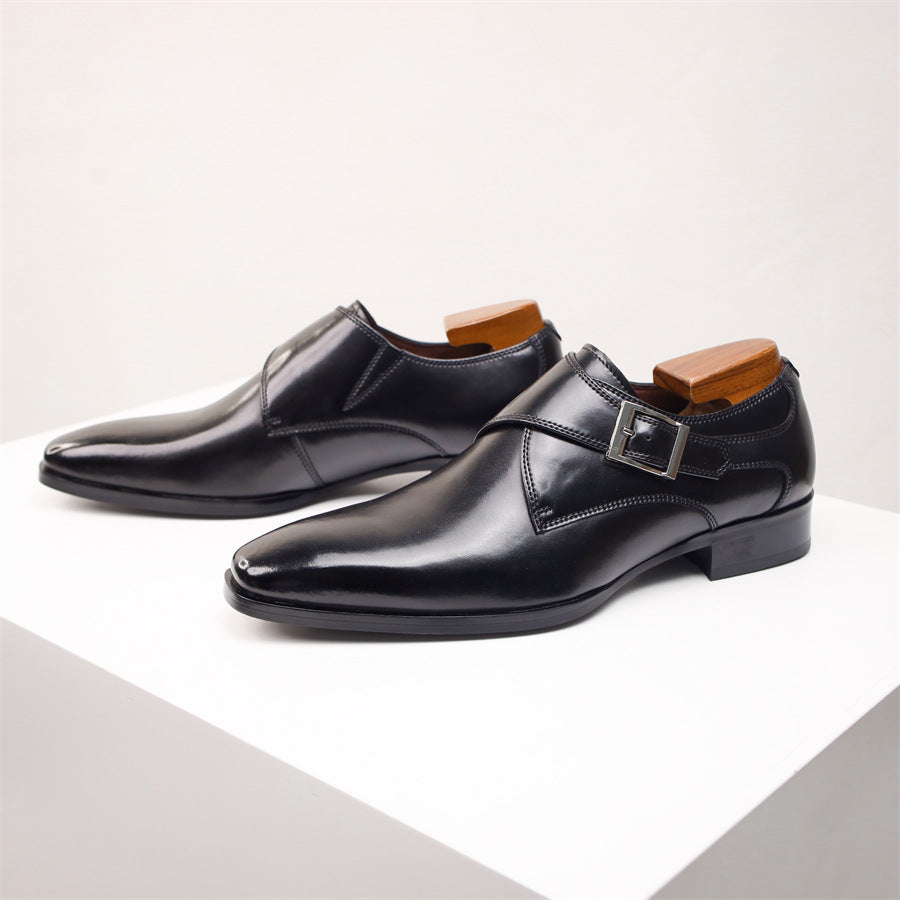 Square-Toe Leather Shoes
