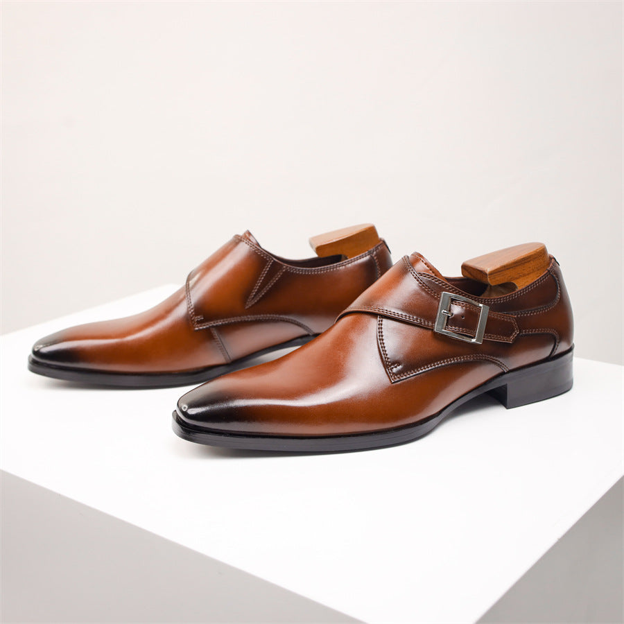 Square-Toe Leather Shoes
